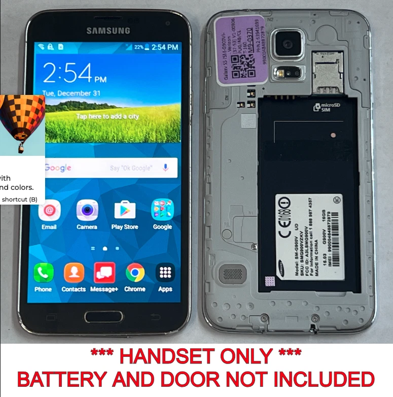 Teléfono inteligente Verizon Samsung Galaxy S5 G900V 4G LTE DESBLOQUEADO / T-Mobile *GRADO B Foto 1 de 1