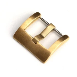 Metal Watch Mechanical Buckle Durable Brass Brushed Strap Flat Interface Clasp - Picture 1 of 20
