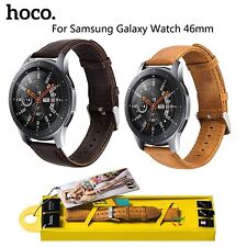 HOCO Genuine Leather Band for Samsung Galaxy Watch 46mm Strap Duke Wristband Pin