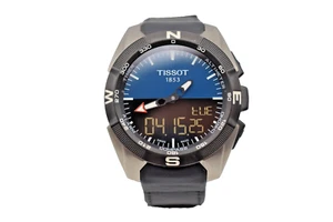 Tissot T-Race T-Touch Solar Digital Blue Titanium Case Smart Watch T091420A - Picture 1 of 13