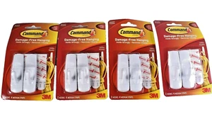 Ganchos de Uso General Command 1 lb Capacidad Plástico Blanco 8 Ganchos 16 Tiras Nuevo - Imagen 1 de 6
