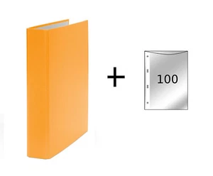 Ringbuch / DIN A5 / 2-Ring Ordner / Farbe: orange + 100 Prospekthüllen - Bild 1 von 1
