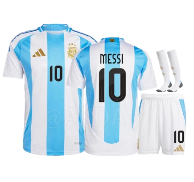 Argentina 2024 Kit Bambino 3-13 Anni (con Calzini) Messi #10