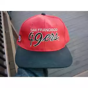 Vintage 90s San Francisco 49ers Sports Specialties Script Snapback Hat Cap Red - Picture 1 of 7
