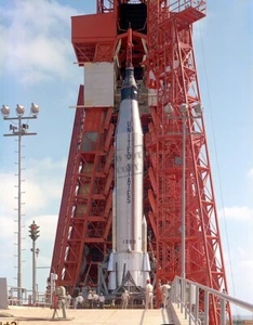 Mercury-Atlas Rocket on the Launch Pad Mercury Program 8X12 PHOTOGRAPH - Picture 1 of 1