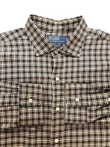 Polo Ralph Lauren Men's Cutaway Shirt XL Estate Sport Plaid Twill Long Sleeve - Picture 1 of 8