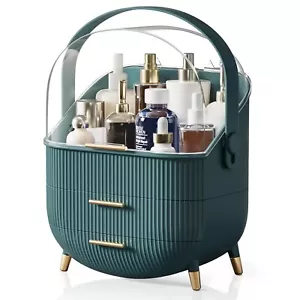 Cosmetic Storage Box Organizer Dustproof Skincare Makeup Display Case Vanity - Picture 1 of 29