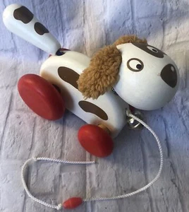 Voila Pull Along Wooden Dog - Picture 1 of 5