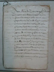 Testament MS 1639 : MAISTRE OUVRIER DE DRAPS DE SOYE à LYON. - Picture 1 of 4