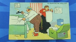 Vintage Tom B Browne Comic Postkarte 1905 Bettwanzen Flöhe Eine JAGD, WIR GEHEN - Bild 1 von 2