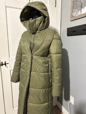 Banana Republic женщин новый с Ярлыками размер XS пуховик куртка длинный военный зеленый $220 - Изображение 1 из 4