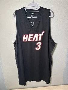 Dwyane Wade Miami Heat Adidas Nba +2 genäht Herren Xxl schwarz "D-Wade" am Rücken selten - Bild 1 von 7