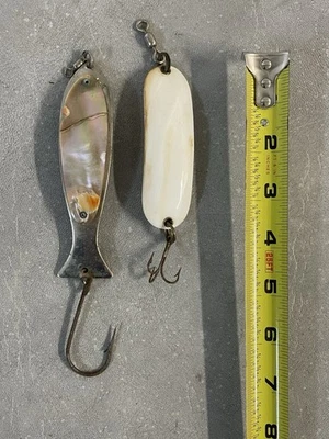 2 приманки: стоит демон США рыболовные приманки комплект перламутр 4,5» и 3,5» абалона - Изображение 1 из 4