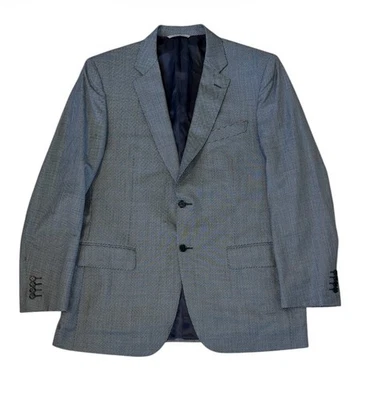 Canali Men’s 100% Pure Wool Grid Checked Charcoal Gray Sport Coat Size 44R Italy - Image 1 of 4