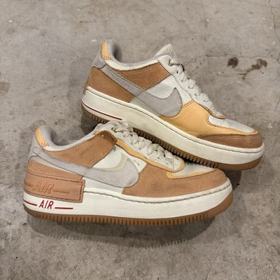 Tênis Nike AF1 Air Force 1 Peach Shadow Sisterhood plataforma feminino 8 - Imagem 1 de 4