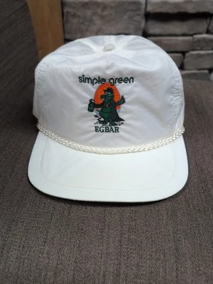 Vintage Simple Green Ultimate Golf Ski Surf Skimboard Giant Roped Hat White - Image 1 of 4