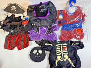 Build A Bear 4 Disfraces De Halloween De Colección Pirata Bruja Spiderman y Esqueleto Usados en Excelente Condición - Imagen 1 de 19