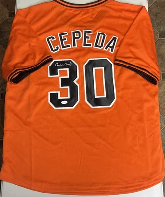 CAMISETA PERSONALIZADA AUTOGRAFIADA DE ORLANDO CEPEDA GIGANTES DE SAN FRANCISCO CERTIFICADO DE AUTENTICIDAD JSA Testigo Foto 1 de 4