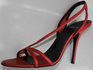 PIERRE HARDY Red Leather Strappy Heels NEW 38.5 8.5 - Picture 1 of 1