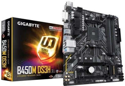 Gigabyte B450M DS3H Scheda Madre PC mATX AMD Ryzen AM4 DDR4 M.2 PCIe 3.0 HDMI - Immagine 1 di 4