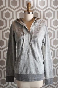 NWT Lucy Sexy Sweat Half Zip Sweatshirt Medium $79 Hoody Dove Grey Heather - Picture 1 of 4