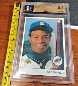 1999 Upper Deck SUPERS #1 Ken Griffey Jr BGS 9.5 Jumbo Card 1989 RC Blue #d/3500 - Picture 1 of 3