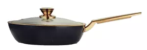 Tower Royale Brass Edition 28cm Non Stick Saute Pan with Glass Lid Tower T900122 - Picture 1 of 3