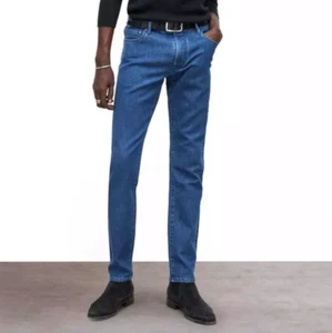 John Varvatos $248 Men's J702 Slim Jeans Soft Knit Construction Denim Lake Blue - Picture 1 of 6