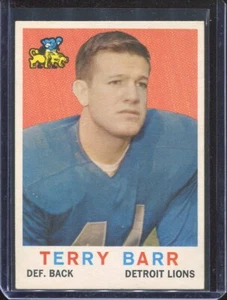 1959 Topps Football # 14 Terry Barr (NM+) Near Mint Plus - Picture 1 of 2