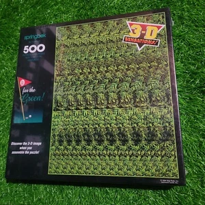 Vintage 1994 Springbock Hallmark 3D Sensations 500 Teile Golf Puzzle ungeöffnet - Bild 1 von 3