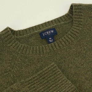 J. Rundhalspullover Herren Grün Medium Rundhals Langarm Pullover Wollmischung - Bild 1 von 8