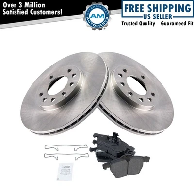 Front Brake Pad & Rotor Kit Semi-Metallic For 99 Saab 00-05 Saturn - Image 1 of 4