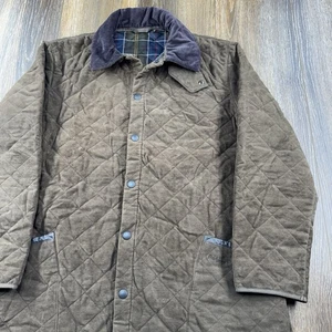 Barbour Liddesdale Jacket Mens XL Moleskin Brown Quilted Chore Coat Barn Farm - Picture 1 of 15