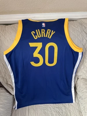 Camiseta Nike Stephen Curry azul Golden State Warriors nova com etiquetas tamanho grande - Imagem 1 de 2