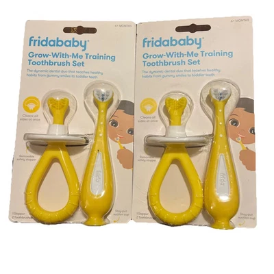 NEW/SEALED - Frida Baby - Grow-With-Me Training Toothbrush Set - 2 Pack (2 Sets) - Image 1 of 4