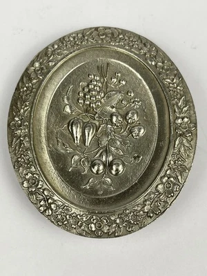 Frutas Peras Uvas Bergamota Serie de Arte Vintage 1974 Hebilla de Cinturón Redonda Z-48 Foto 1 de 4