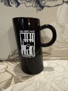 RARE Hash House A Go Go Twisted Farm Food Slanted Black Coffee Cup Mug - Picture 1 of 7