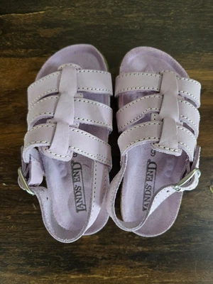 NUEVAS Sandalias Lands End para Niños Pequeños Talla 6 Orquídea Púrpura Hebilla, ¡NUEVAS EN CAJA! Foto 1 de 4