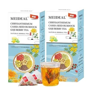 Chrysanthemum Cassia Seed & Burdock Goji Berry Tea, Liver Cleanse & Detox Herbal - Picture 1 of 6