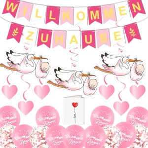 Willkommen Baby, Vormontiert Willkommen Zuhause Baby Mädchen, Welcome Home Baby, - Bild 1 von 12