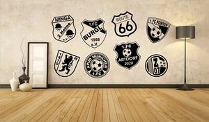Individuell Verein Wappen Logo Fussball Club Sport Mannschaft Fan WandtattooA034 - Bild 1 von 10
