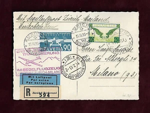 13.II.33 erste Alpin Traversierung im Segelflugzeug Lupo Zürich Milano ; 62089 - Picture 1 of 2