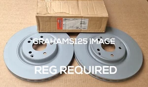 BRAKE DISCS X2 330mm FRONT FITS MERCEDES C CLASS CLK FERODO COATED DDF1856C - Picture 1 of 12
