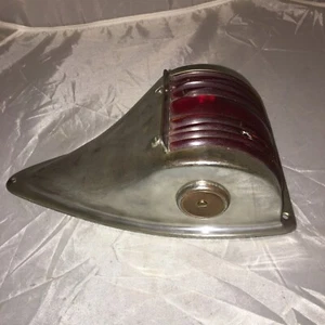 VINTAGE  PERKO CHROME RED  GLASS RUNNING LIGHT Original. B10 - Picture 1 of 10