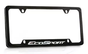 Ford Ecosport wordmark black coated metal license plate frame holder 4 Hole - Picture 1 of 4