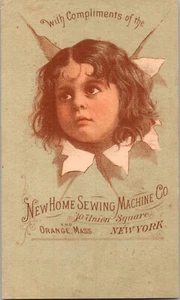 1800s Orange, Mass New Home Sewing Machine Co. New York Victorian Trade Card - Picture 1 of 2