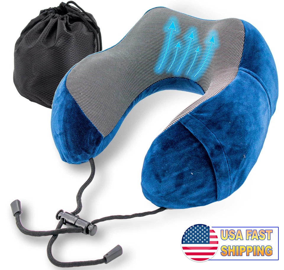 5 STAR SUPER DEALS Memory Foam Travel Pillow Orthopedic Head Neck Pain Relief 360 Neck Pillow