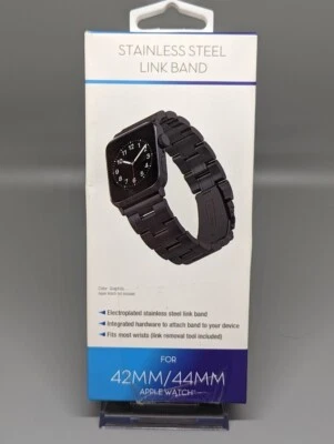 CON repuesto de correa de eslabones de acero inoxidable para Apple Watch 42 mm/44 mm Foto 1 de 3