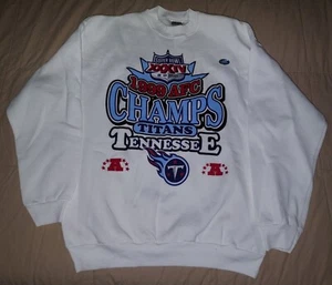 VTG 1999 TENNESSEE TITANS AFC CHAMPS SWEATSHIRT LARGE NFL SUPER BOWL XXXIV 2000 - Picture 1 of 5