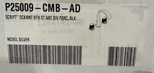 New! Kallista Script P25009-CMB-AD Deck Mount Tub Filler Faucet Nickle Silver - Imagen 1 de 1